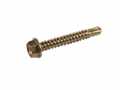 #12 x 3" Hex Washer Head Drill Screw 410 Stainless Steel