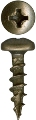 #6 x 5/8" Phillips Pan Head Type 17 Screw Antique Brass