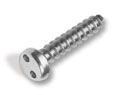 #10 x 3/4" Tamper Proof Snake Eyes Pan Head Screw 18-8 Stainless