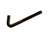 1/2"-13 x 4-1/2" Short Bend J-Bolt Plain Finish