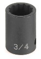 1-3/16" Standard Length 12 Point Impact Socket 1/2" Drive
