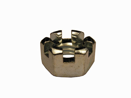 5 7/8-14 Slotted Hex Castle Nut Zinc Plated 7/8x14 Fine Thread Lock Nut 