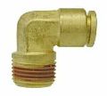 3/8" x 1/4" Brass Push In Fixed Male Elbow