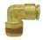 1/2" x 3/8" Brass Push In Fixed Male Elbow