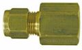 5/16" x 1/4" Compression Brass Female Adapter