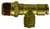 1/4" Tube x 1/4" MPT Swivel Run Tee-DOT Push In Air Brake