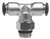 1/4" x 1/8" Nickel Push In Swivel Male Branch Tee