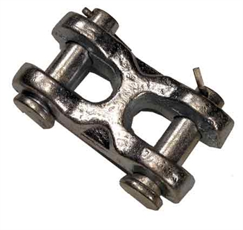 1/4" - 5/16" Double Clevis Chain Link Zinc Plated