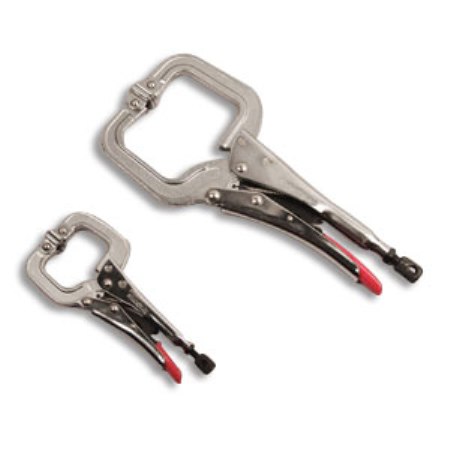 Strong Hand Locking C-Clamp w/Swivel Pads PR18S