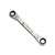 1/4" x 5/16" Chrome URREA Brand Offset Box Ratcheting 12 Point Wrench