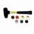 8 Piece 16oz Interchangeable Dead Blow Hammer Cap Set
